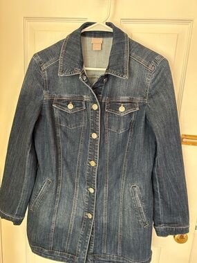 Chico's Long Denim Jacket